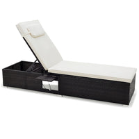 Tangkula Patio Rattan Chaise Lounge