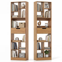 Tangkula 71” Tall Open Bookcase with Drawer 10-Cube Display Storage Cabinet Organizer(1/2)