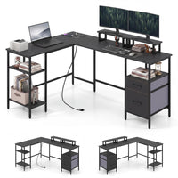 Tangkula 63" Reversible L Shaped Desk