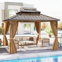 Tangkula 12x12 FT Hardtop Gazebo for Patio Garden Deck