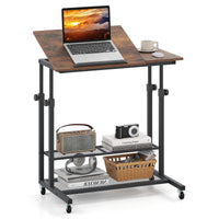 Tangkula Mobile Computer Desk Cart