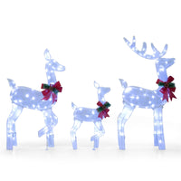 Tangkula 3 PCS Christmas Lighted Reindeer Family Set