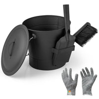 Tangkula 2 Gallon Metal Fireplace Bucket with Handle