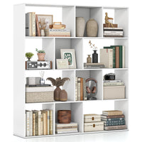 Tangkula 12 Cube Bookshelf 4-Tier Freestanding Storage Organizer Bookcase