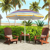 Tangkula 6.5 FT Beach Umbrella for Sand with Tilt Adjustment