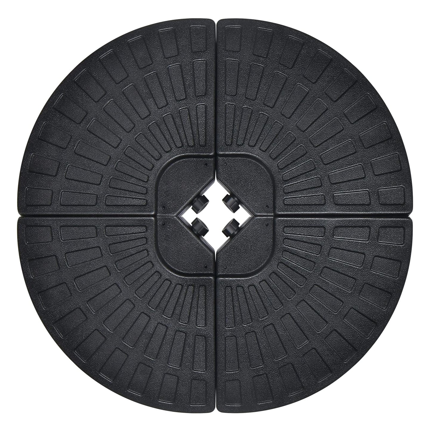 Tangkula Pied de parasol déporté 4 pièces 84 kg, base lestable à eau et sable, support de parasol d'extérieur robuste