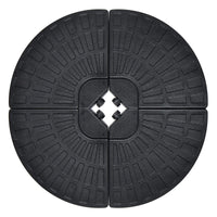 Tangkula Pied de parasol déporté 4 pièces 84 kg, base lestable à eau et sable, support de parasol d'extérieur robuste