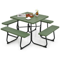 8 Person Picnic Table, Green - Tangkula