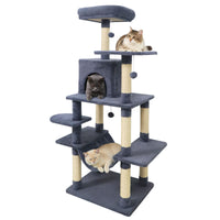 Arbre à chat multi-niveaux Tangkula de 147 cm avec poteaux à griffer en sisal pour chats d'intérieur