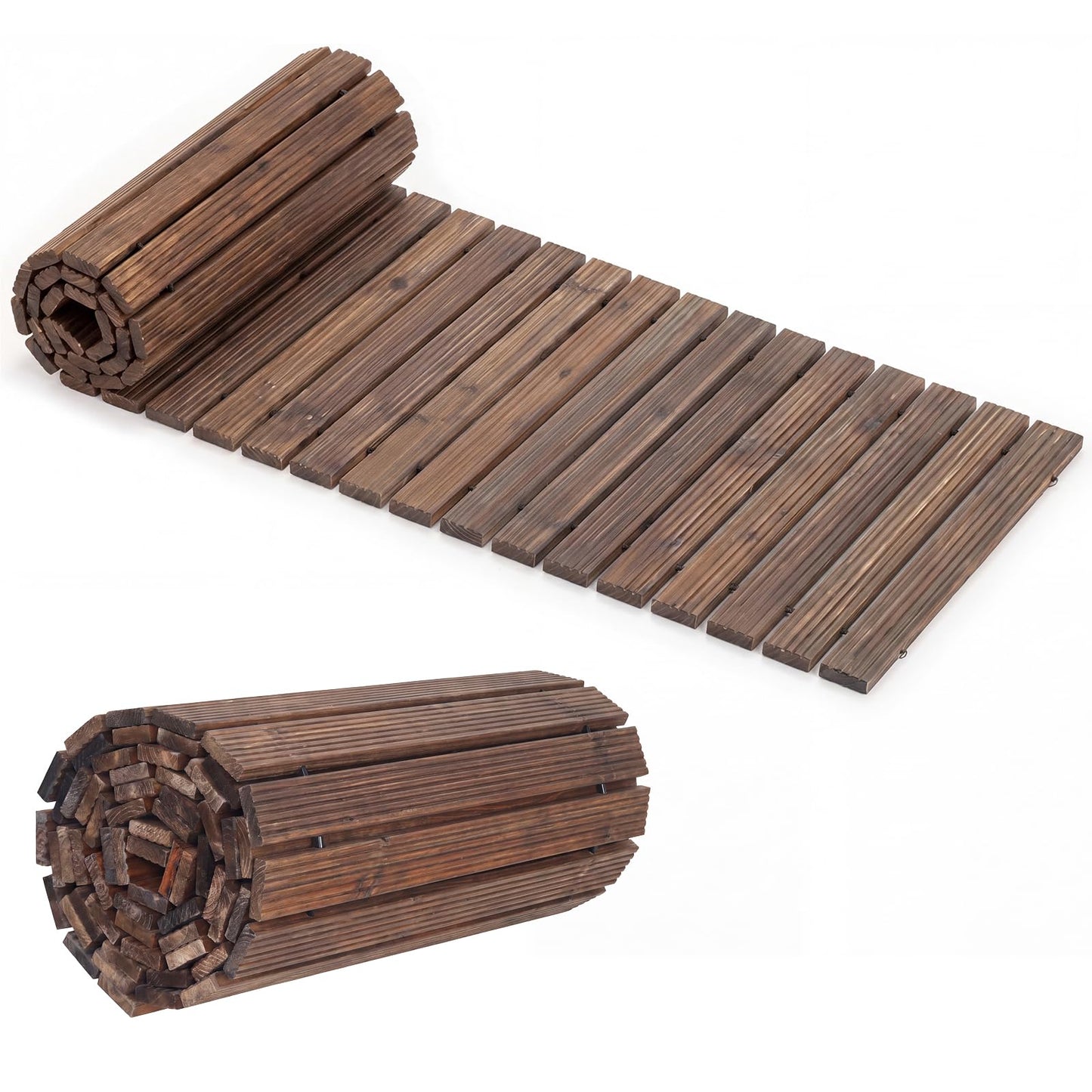 Tangkula 7/8/12 FT Wooden Garden Pathway