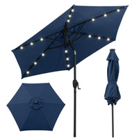 Tangkula 7.5 ft Solar LED Patio Umbrella