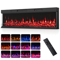 Tangkula 24/40/50/60 Inch 3-Sided Electric Fireplace with Remote