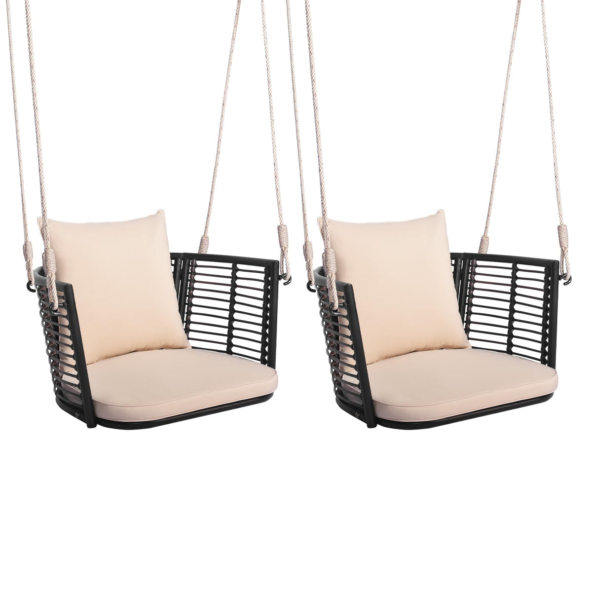 Tangkula Outdoor Metal Porch Swing for Front Porch
