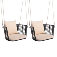 Tangkula Outdoor Metal Porch Swing for Front Porch