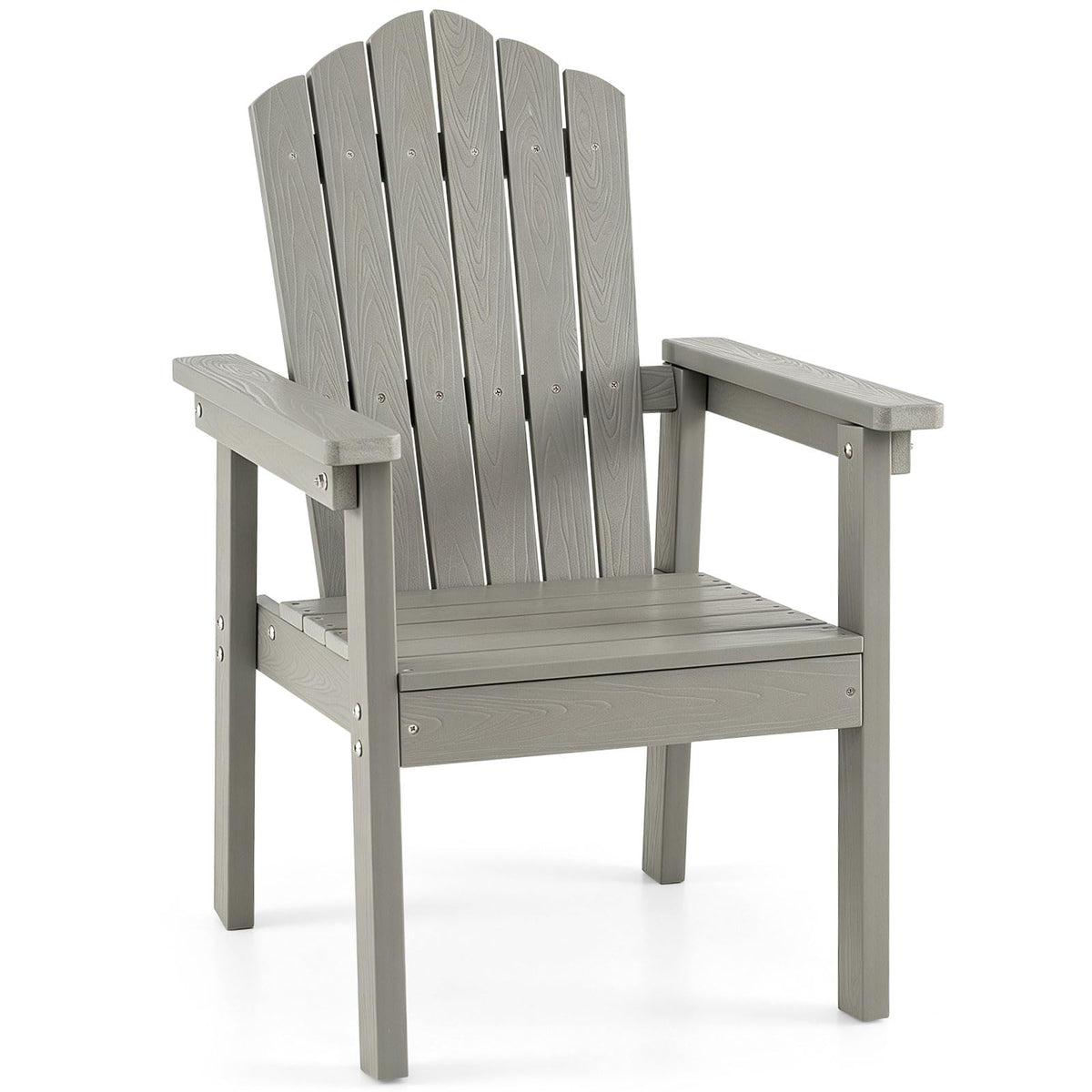 Chaise Adirondack d'extérieur Tangkula avec dossier haut et accoudoirs larges pour terrasse ou piscine