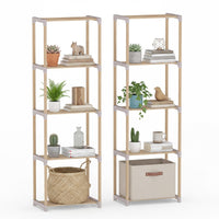 Tangkula 5-Tier Solid Wood Bookshelf for Home Office