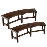 Ensemble de bancs incurvés Tangkula pour terrasse, lot de 1/2/4 pour jardin