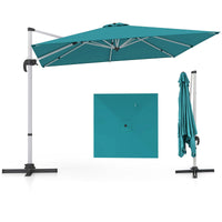 Tangkula 10 ft Square Patio Cantilever Umbrella