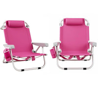 Tangkula Set of 2 Backpack Beach Chair