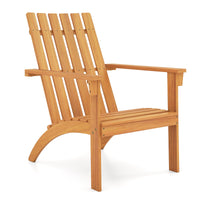 Tangkula Outdoor Adirondack Chair Solid Acacia Wood Fire Pit Chair (1/2/4)