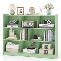 Tangkula 8-Cube Bookcase, Wood 3 Tier Open Storage Bookshelf, Modern Multipurpose Display Cabinet