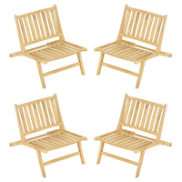 Tangkula Teak Wood Outdoor Accent Chairs（1/2/4）