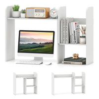 Tangkula Extendable Desktop Bookshelf for Home Office