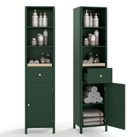 Tangkula 67" Tall Bathroom Cabinet Narrow Floor Cabinet