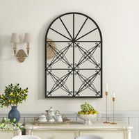 Tangkula 23" x 34" Arched Window Mirror, Modern Decorative Arch Mirror