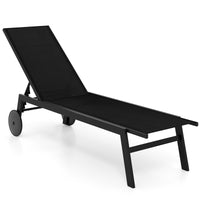 Tangkula Lounge Chair Outdoor with Wheels(1/2)