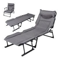Tangkula 3 in 1 Lounge Chair Outdoor with Cushion