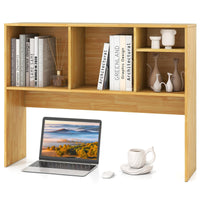 Tangkula Desktop Bookshelf, Countertop Storage Hutch with 4 Shelves for Computer Desk