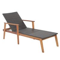 4-Position Adjustable Recliner with Fully Flat Position - Tangkula