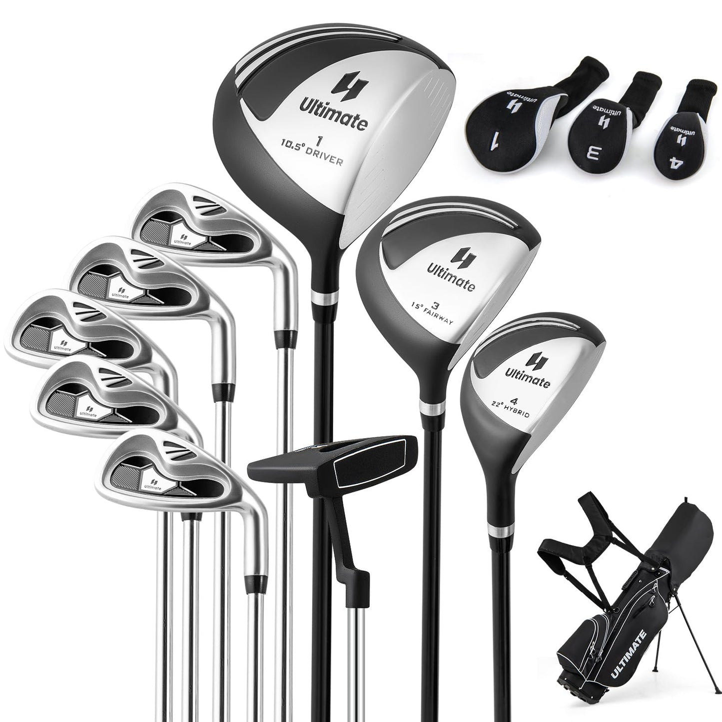 Tangkula 9/10/12 Pieces Men's Complete Golf Clubs Set