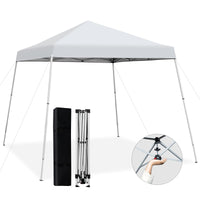 Tangkula 10 ft x 10 ft Outdoor Instant Pop-up Canopy, Folding Slanted Leg Canopy Tent