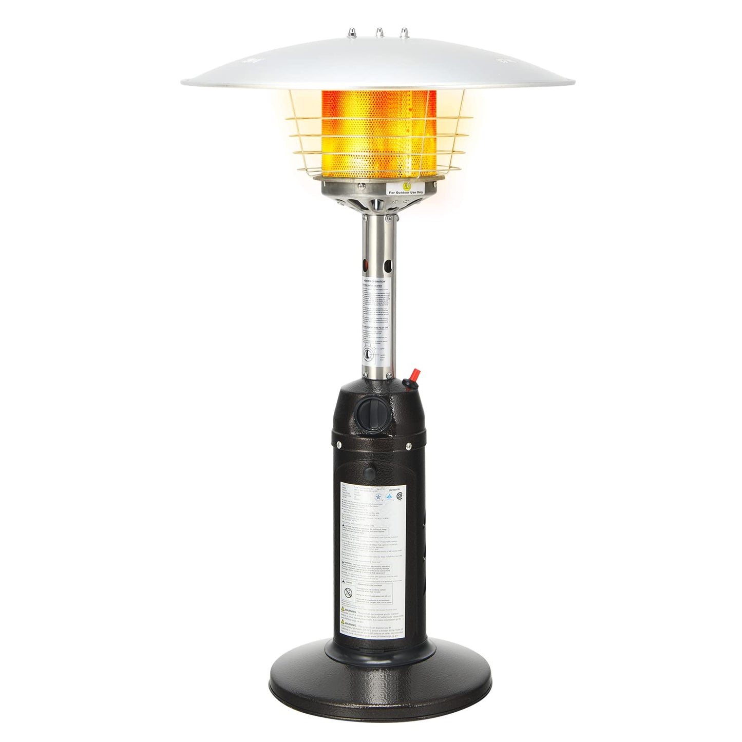 Tangkula Tabletop Propane Patio Heater, 11,000 BTU Portable Outdoor Heater