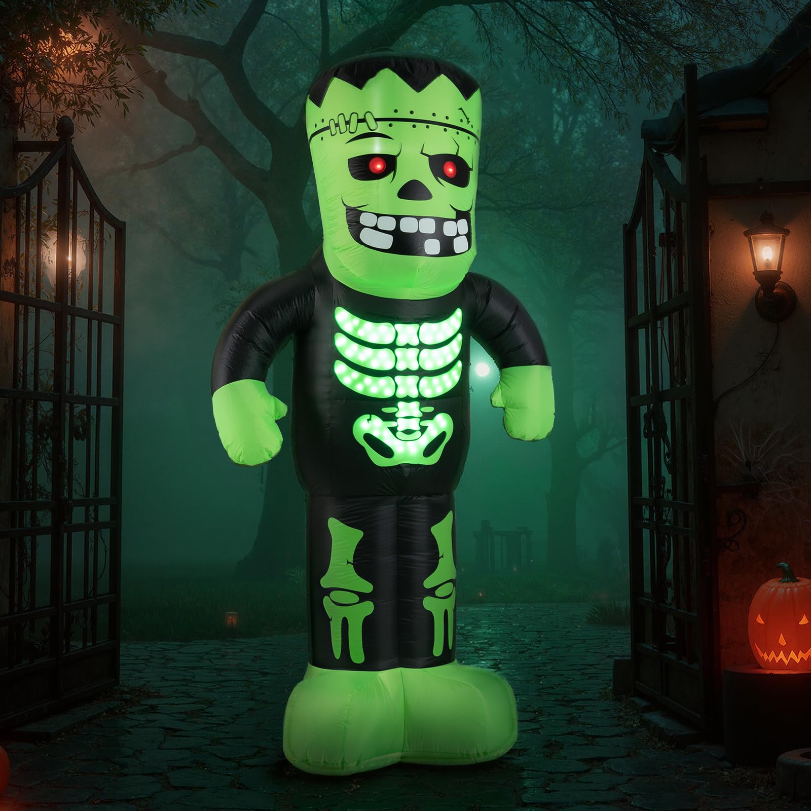 Décoration Gonflable d'Halloween Frankenstein de 2,5 m de Haut Tangkula
