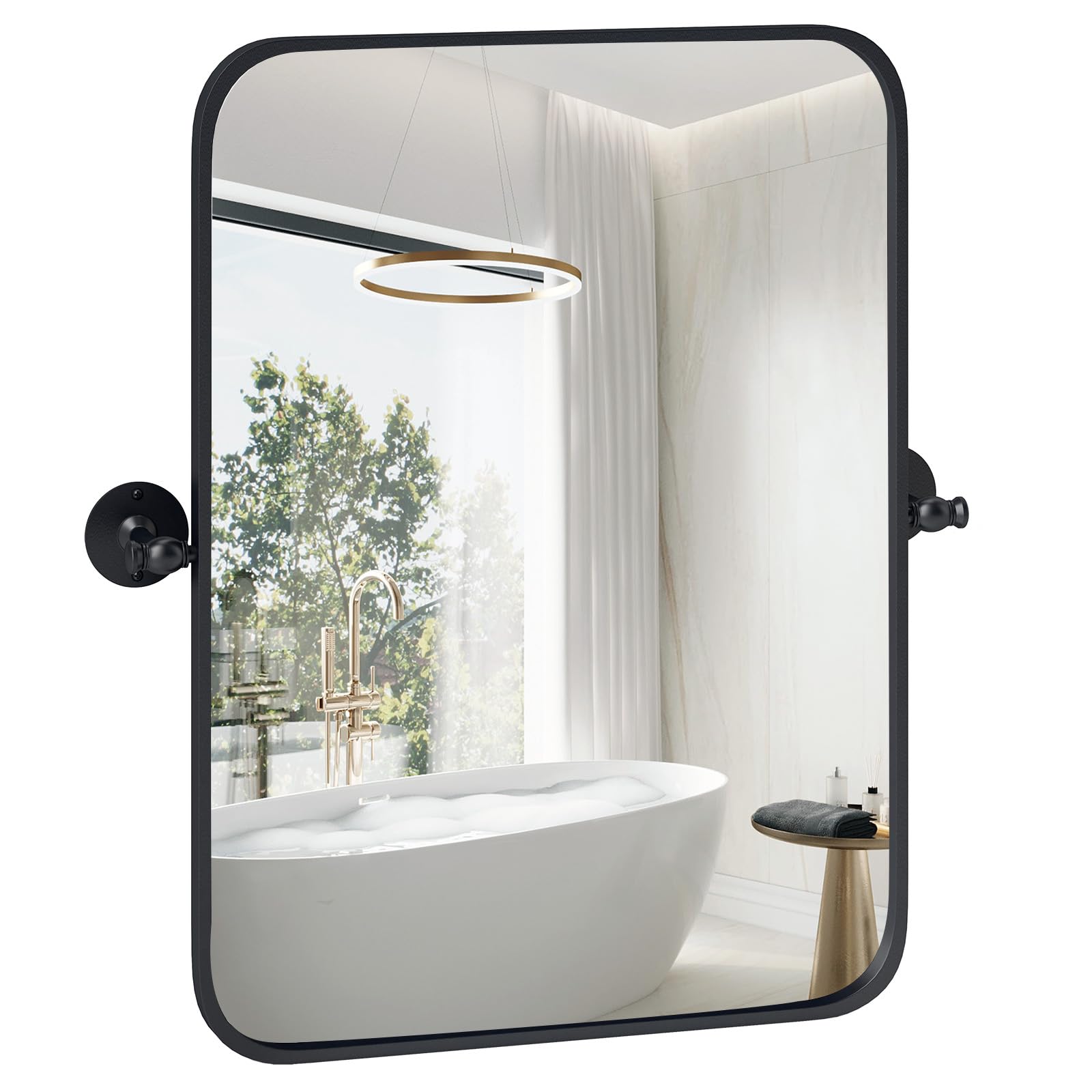 Tangkula 30 x 22 Inch Pivot Wall-Mounted Mirror
