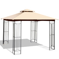 Tangkula 10 x 10 FT Patio Gazebo, Double Roof Outdoor Gazebo