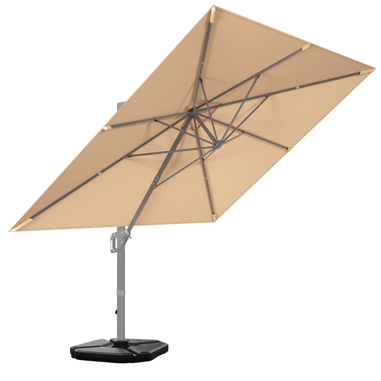 Tangkula 10x13ft Patio Offset Rectangular Umbrella