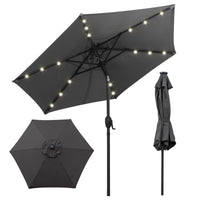 Tangkula 7.5 ft Solar LED Patio Umbrella