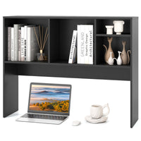 Tangkula Étagère de bureau, meuble de rangement de comptoir avec 4 étagères pour bureau d'ordinateur