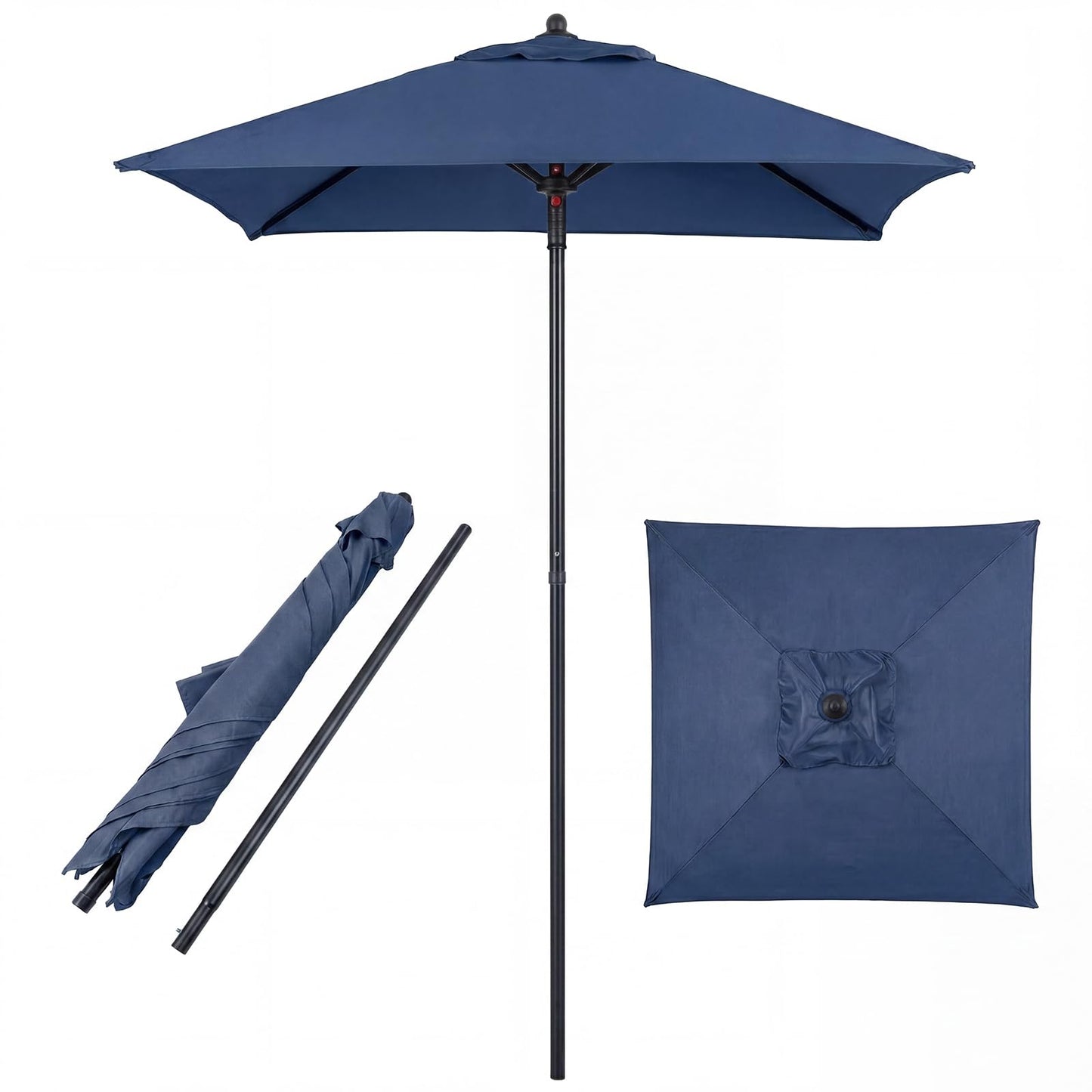 TANGKULA 5 FT Patio Umbrella, Outdoor Table Market Umbrella with Quick-Release Button