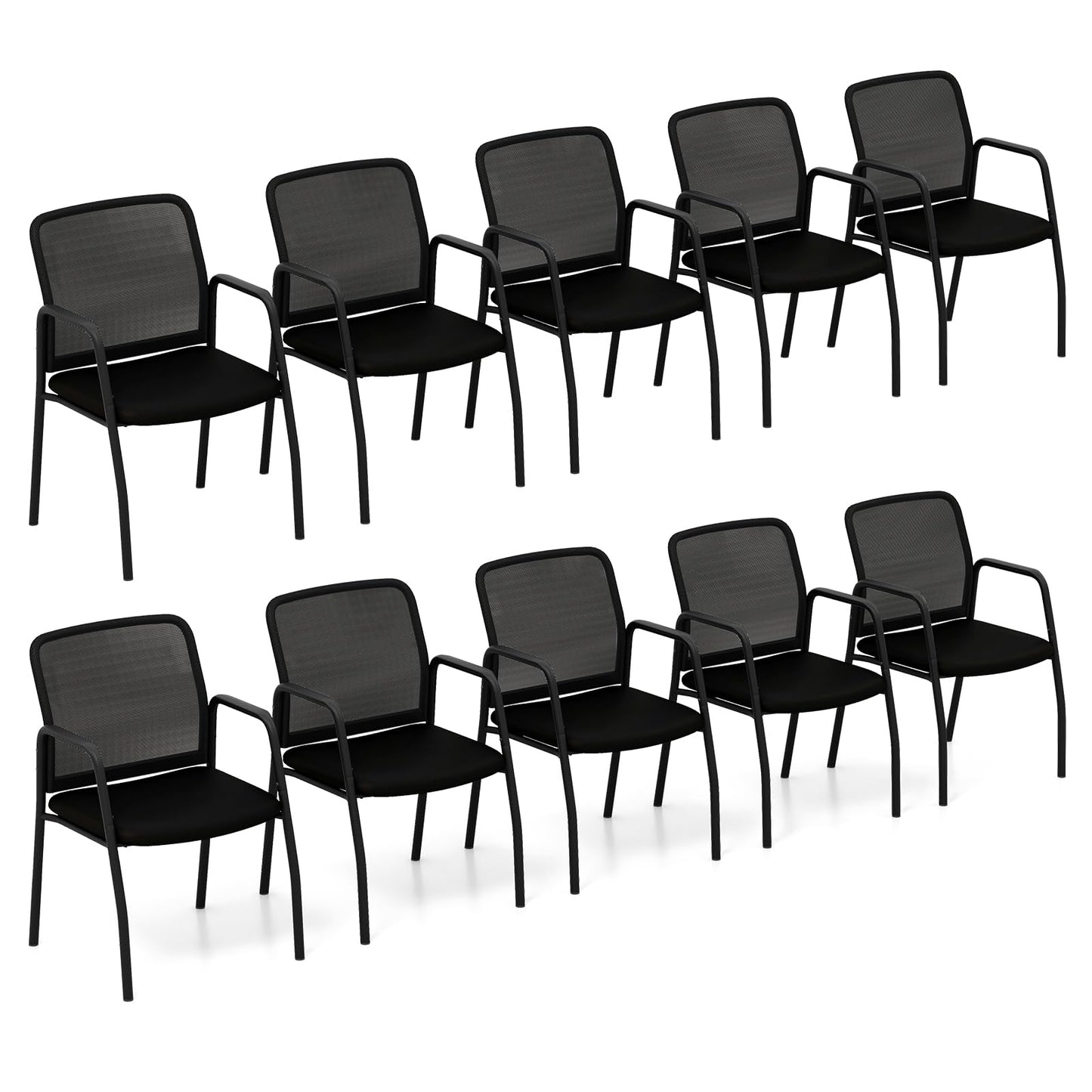 Tangkula Conference Chairs, Office Guest Chairs with Ergonomic Mesh Backrest