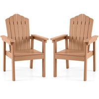 Chaise Adirondack d'extérieur Tangkula avec dossier haut et accoudoirs larges pour terrasse ou piscine