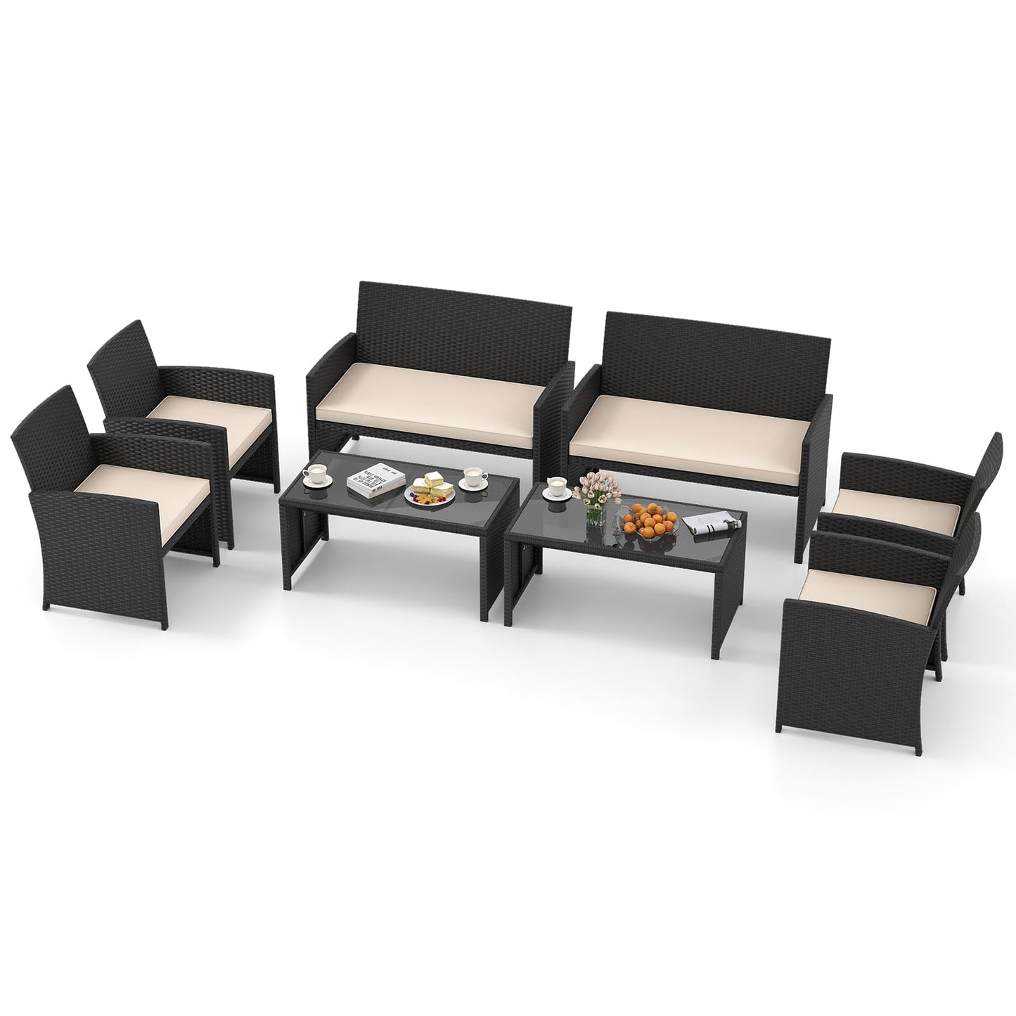 Tangkula Patio Wicker Furniture Set for Backyard