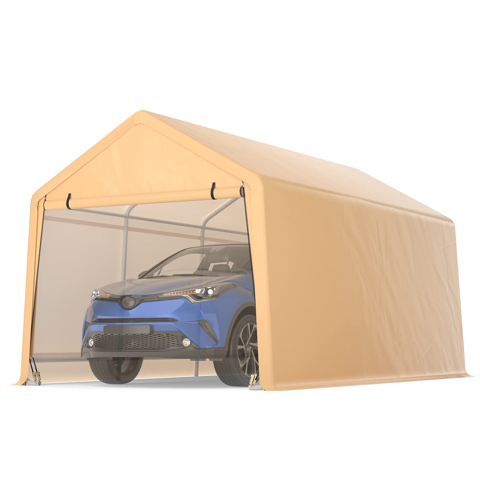 Tangkula 9x17 Ft Heavy Duty Carport with Reinforced Triangular Beams