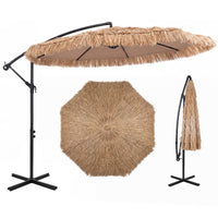 Tangkula 10 FT Tiki Patio Umbrella with Crank Handle
