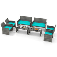 Tangkula 4 Piece Patio Wicker Furniture Set