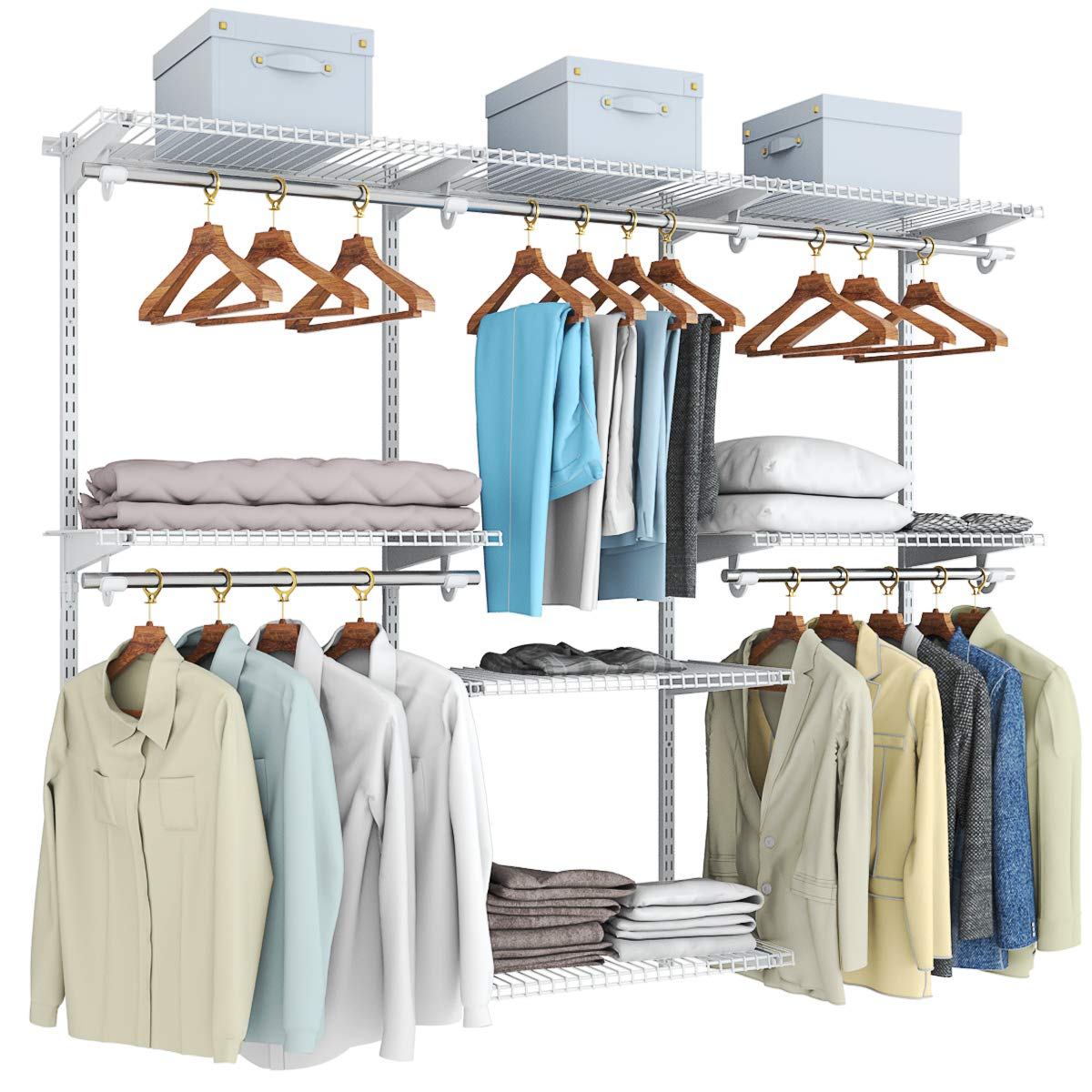 4 to 6 FT Custom Closet System - Tangkula